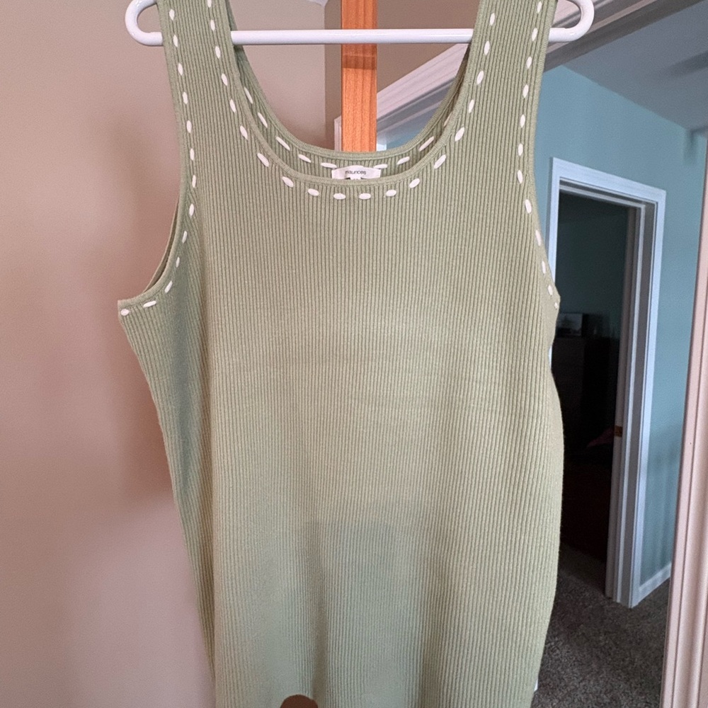 Maurices Green Plaid Tank Top